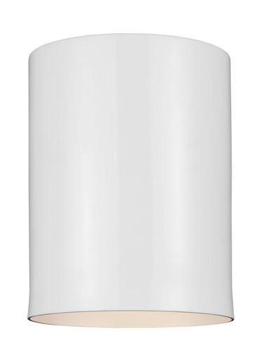 Product image for 1 Light Outdoor Flush Mount - White