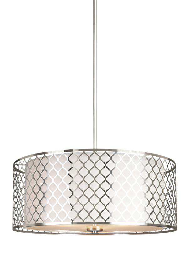 Product image for Jourdanton 3 Light LED Pendant - Brushed Nickel