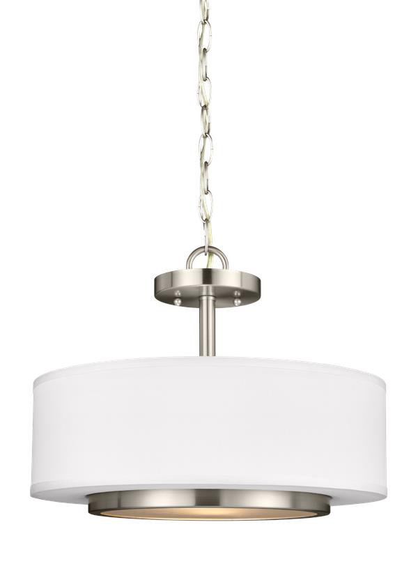 Product image for Nance 2 Light Convertible Semi-Flush/Pendant - Brushed Nickel