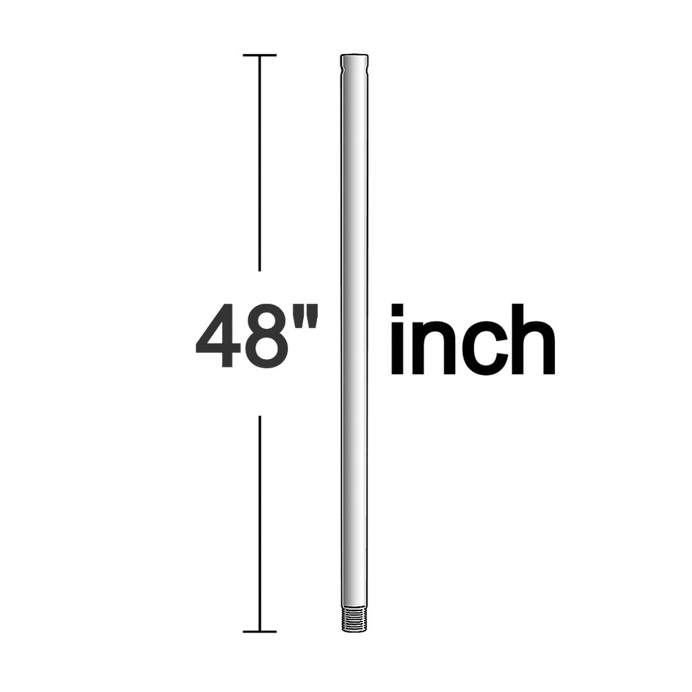 Product image for VCLGT 1614-962 0.5IN X 48IN STEEL BRUSHED NICKEL FINISH CEILING FAN DOWNROD