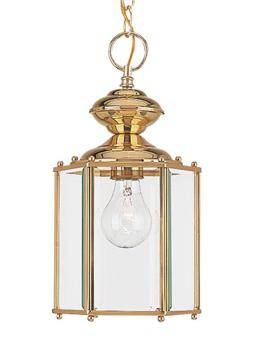 Product image for Classico 1 Light Outdoor Convertible Semi-Flush/Pendant - Polished Brass