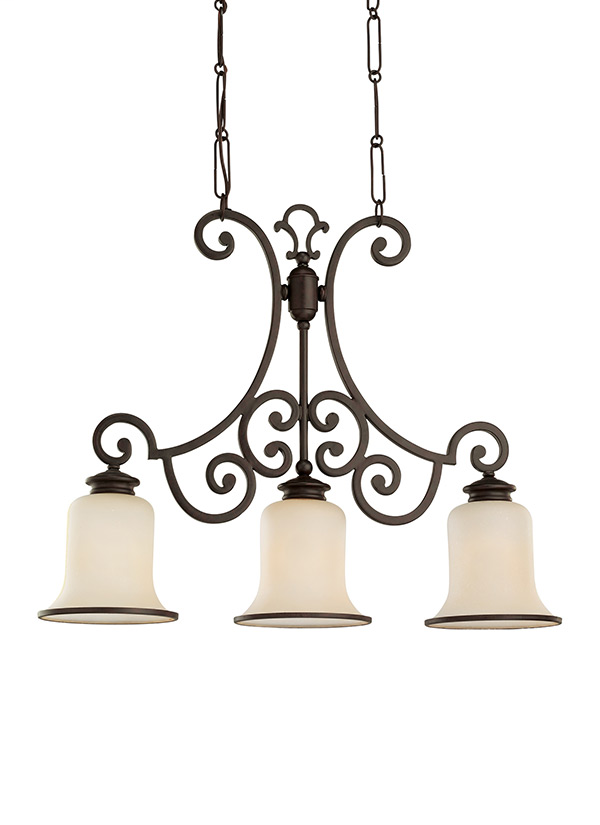 Product image for VCLGT 66145-814 100W 120V MEDIUM A THREE LIGHT ACADIA BILLIARD CHANDELIER