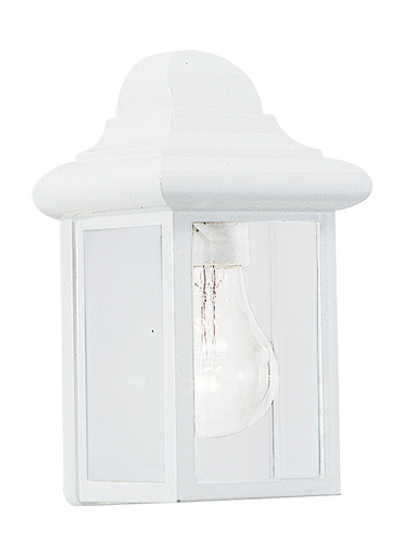 Product image for Mullberry Hill 1 Light Wall Lantern - White w/ Clear Beveled Glass