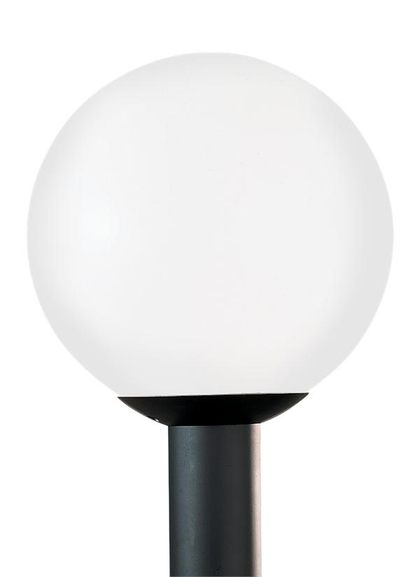 Product image for Outdoor Globe 1 Light Post Lantern - White Plastic
