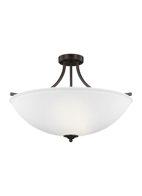 Product image for Geary 4 Light Large Convertible Semi-Flush/Pendant - Burnt Sienna
