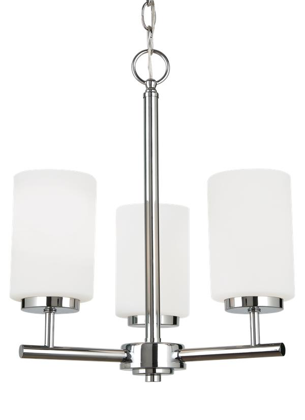 Product image for Oslo 3 Light LED Chandelier - Chrome