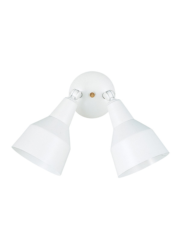 Sea Gull Lighting 8607-15 2-Lamp 15/18/120 W 120 Volt White Medium BR30/BR40/PAR30L/PAR38 Floodlight Fixture Sea Gull Lighting 8607-15 2-Lamp 15/18/120 W 120 Volt White Medium BR30/BR40/PAR30L/PAR38 Floodlight Fixture