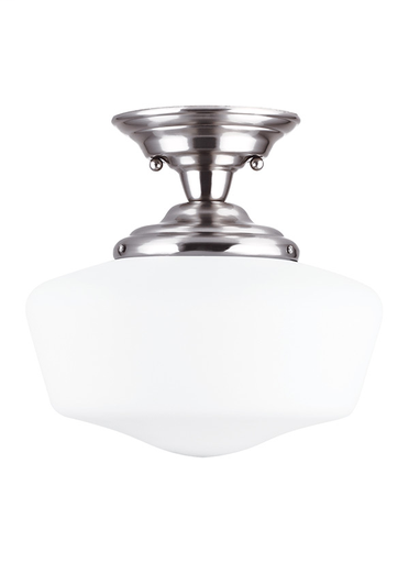Product image for Academy 1 Light Large Semi-Flush Mount - Brushed Nickel
