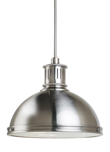 Product image for Pratt Street Metal 3 Light Large Pendant - Brushed Nickel