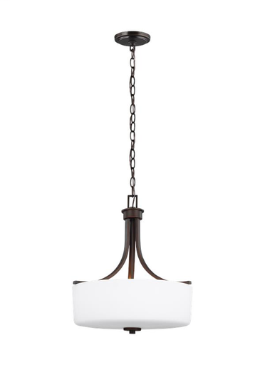 Product image for Canfield 3 Light LED Pendant - Burnt Sienna