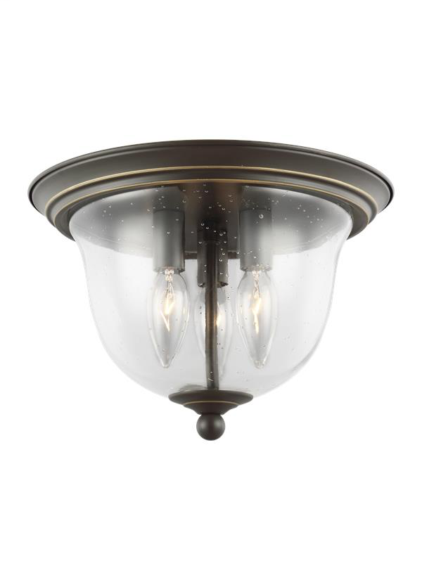 Product image for Belton 3 Light Flush Mount - Heirloom Bronze