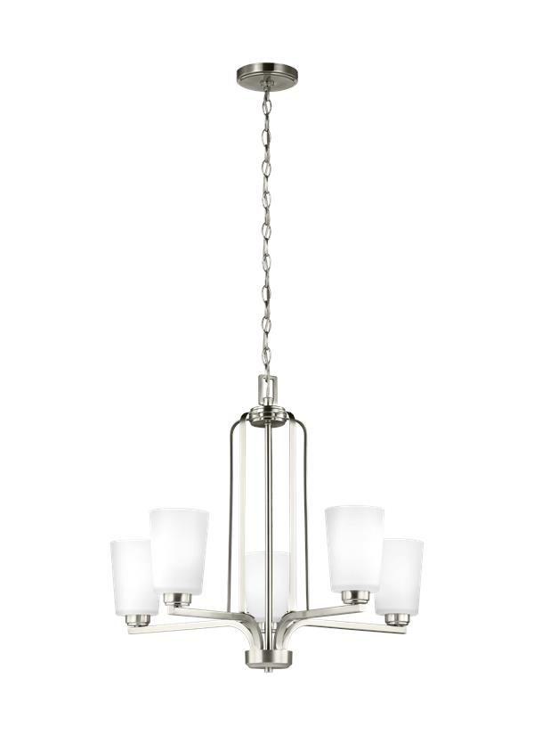 Product image for Franport 5 Light Chandelier - Brushed Nickel