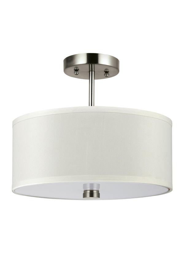 Product image for Dayna Shade 2 Light Flush/Semi-Flush Convertible - Brushed Nickel