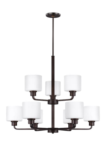 Product image for Canfield 9 Light Chandelier - Burnt Sienna