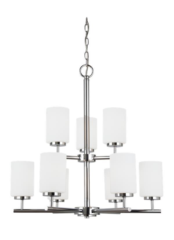 Product image for Oslo 9 Light LED Chandelier - Chrome