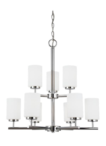 Product image for Oslo 9 Light LED Chandelier - Chrome