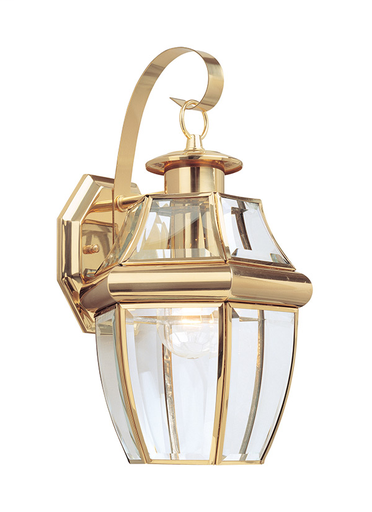 Product image for Lancaster 1 Light Wall Lantern - Polished Brass