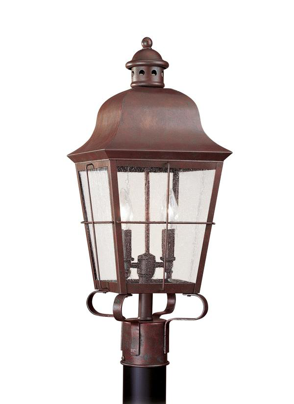 Product image for Chatham 2 Light Post Lantern - Weathered Copper