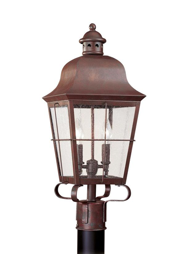 Product image for Chatham 2 Light Post Lantern - Weathered Copper