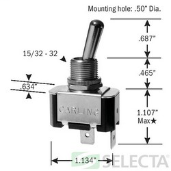 SELECTA-SW SS202P-BG 20A 125V SPST MAINTAINED TOGGLE SWITCH QUICK CONNECT TERMINALS SELECTA-SW SS202P-BG 20A 125V SPST MAINTAINED TOGGLE SWITCH QUICK CONNECT TERMINALS