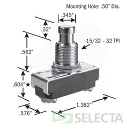 SELECTA-SW SS228-BG SWITCH SPST MOMENTARY PUSH BUTTON SELECTA-SW SS228-BG SWITCH SPST MOMENTARY PUSH BUTTON