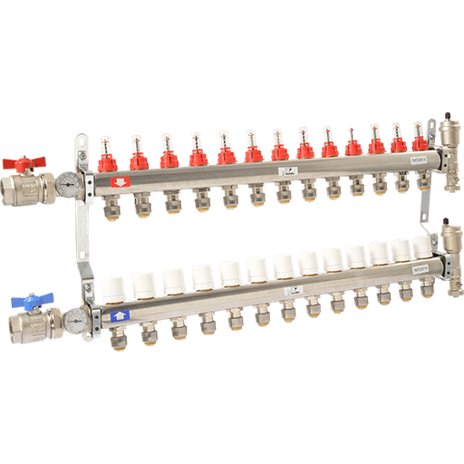 Radiant Heating Manifold - 13 Loop