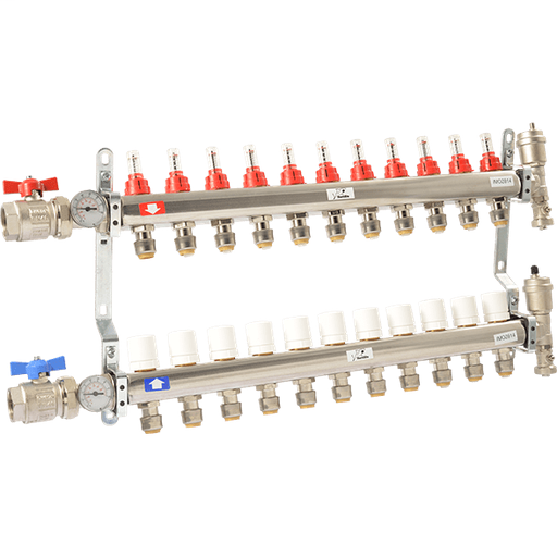 Radiant Heating Manifold - 11 Loop