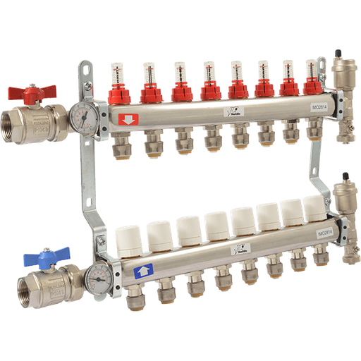 Radiant Heating Manifold - 8 Loop