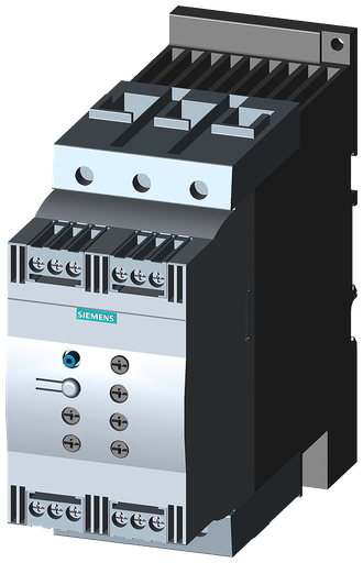 Product image for Siemens 3RW4047-1BB05 400 to 600 VAC 106 Amp 3-Pole 2NO 1CO Soft Starter