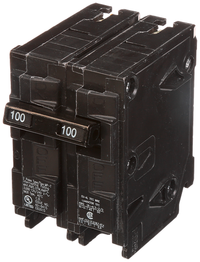 Product image for Siemens MP2100 2-Pole 120/240 VAC 100 Amp 10 kA Plug-In Common Trip Circuit Breaker