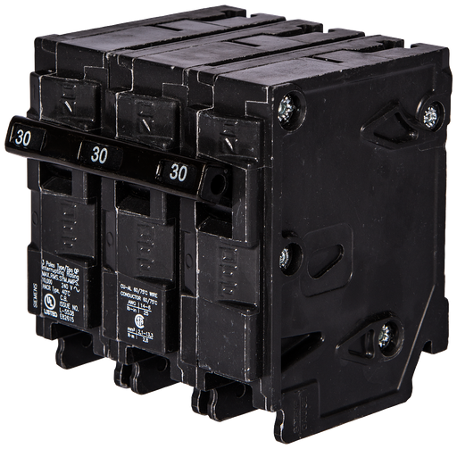Product image for Siemens MP3100 3-Pole 240 VAC 100 Amp 10 kA Plug-In Common Trip Circuit Breaker