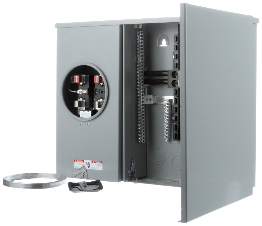 Product image for Siemens MC2040B1200 120/240 VAC 200 Amp 1-Phase 3-Wire Ring Type Combination Meter Load Center