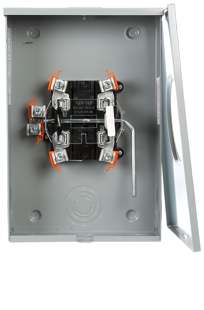 Product image for Siemens 40404-025 600 VAC 200 Amp 1-Phase 3-Wire 4-Jaw 1-Position Lever Bypass Ringless Meter Mounting Equipment