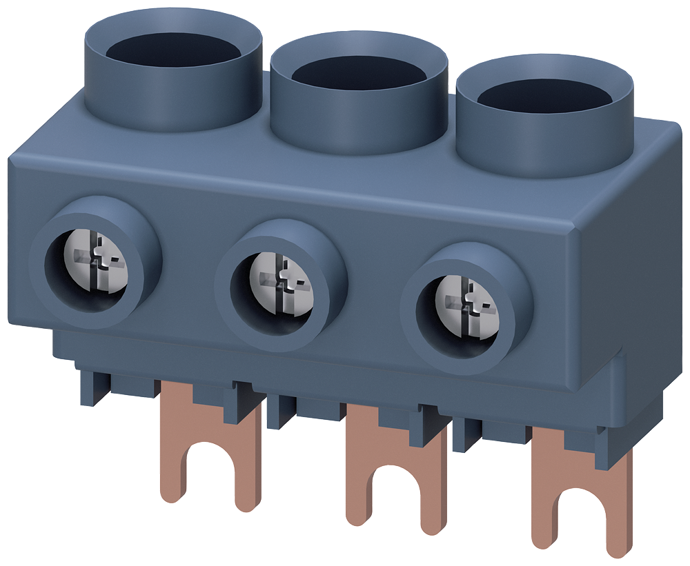 Product image for Siemens 3RV29255AB 690 Volt 63 Amp 3-Phase 2.5 to 25 mm? Circuit Breaker Infeed Terminal