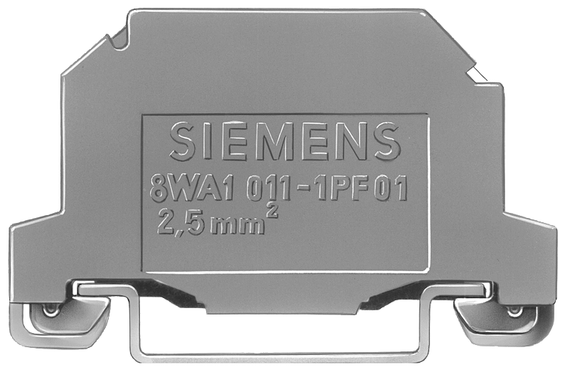 Product image for Siemens Industry 8WA1011-1PF11 800 Volt 24 Amp Green/Yellow Thermoplastic Screw Terminal Feed-Through Terminal Block
