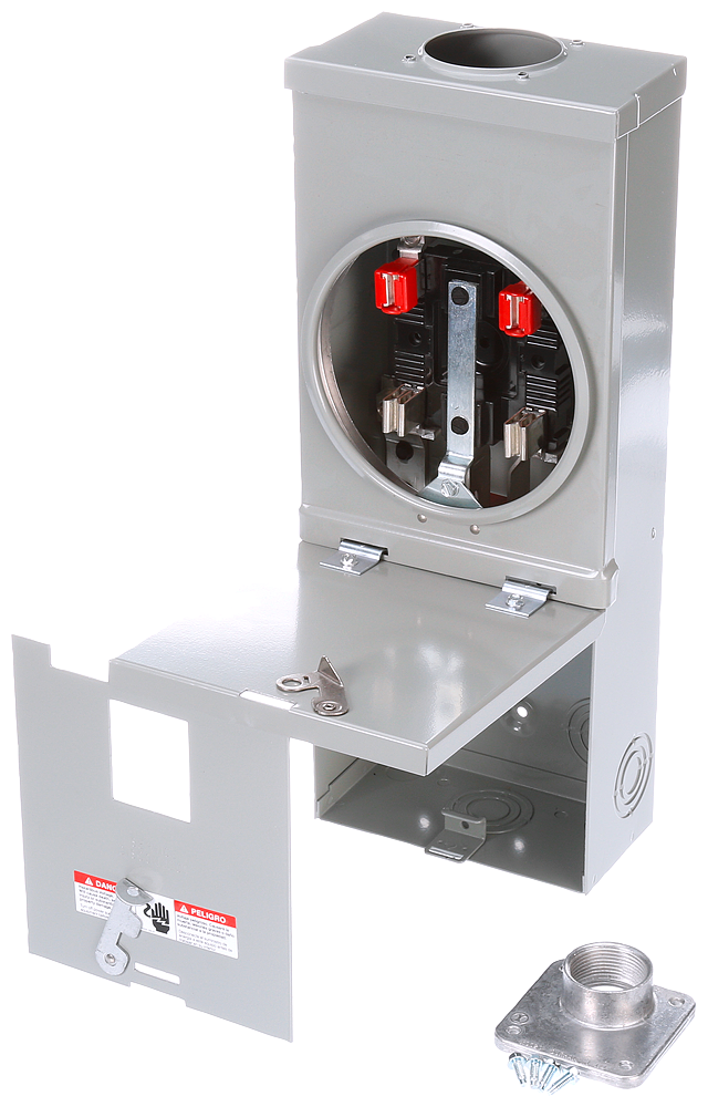 Product image for Siemens MM0202ML1100S 120/240 VAC 100 Amp 1-Phase 10 kA 3-Wire 2-Circuit Horn Bypass Ring Meter Main