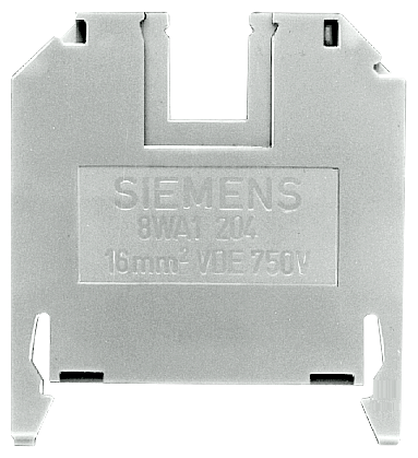 Product image for Siemens 8WA1204 Size 16 Beige Thermoplastic Through-Type Screw Terminal Block