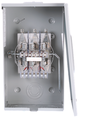 Product image for Siemens 9804-8547 600 VAC 20 Amp 1-Phase 4-Wire 13-Jaw NEMA 3R Lever Bypass Meter Mounting Equipment
