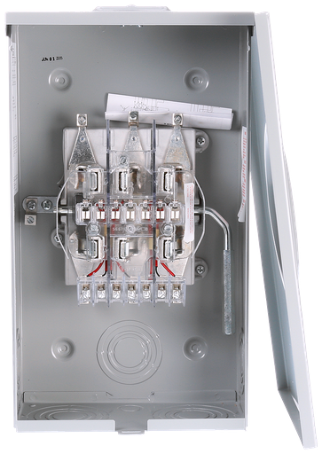 Product image for Siemens 9804-8543 600 VAC 80 Amp 3-Phase 4-Wire 13-Jaw NEMA 3R Lever Bypass Meter Mounting Equipment