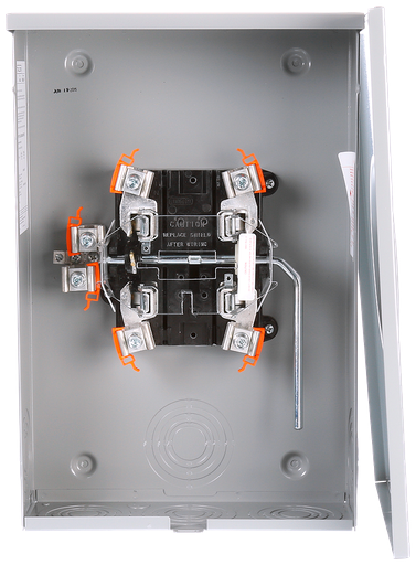 Product image for Siemens 40404-906 600 VAC 200 Amp 1-Phase 3-Wire 4-Jaw 1-Position Lever Bypass Ringless Meter Mounting Equipment