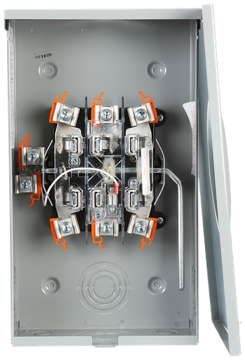 Product image for Siemens 40007-01 600 VAC 200 Amp 3-Phase 4-Wire 7-Jaw 1-Position Lever Bypass Ringless Meter Mounting Equipment