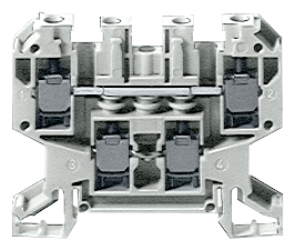 Product image for Siemens 8WA1011-6DG11 600 Volt 35 Amp 2-Pole Beige Thermoplastic Double Tier Terminal Block