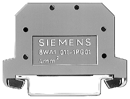 Product image for Siemens 8WA1011-1PG00 4 mm. 2-Terminal Green/Yellow Terminal Block