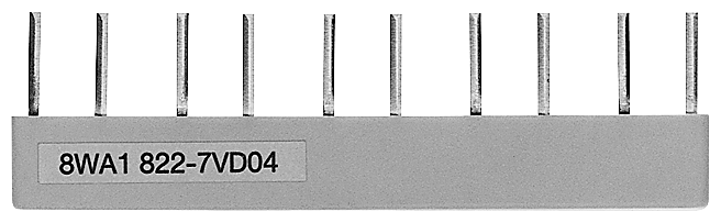 Product image for Siemens 8WA1898 10-Pole Screw Mount Terminal Block Connection Bar