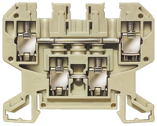Product image for Siemens 8WA1011-2DG11 600 Volt 35 Amp 2-Pole Beige Thermoplastic Double Tier Terminal Block
