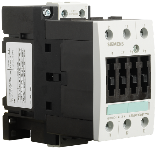 Product image for Siemens LEN00D003120B 110/120 VAC 60 Amp 3-Pole 3NO Open Electrically Held Lighting Contactor
