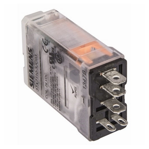 Product image for Siemens 3TX7110-5JC03 24 VDC 20 Amp SPDT Plug-In Relay