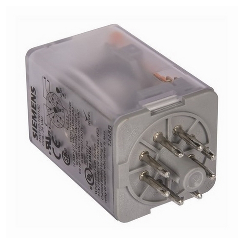 Product image for Siemens 3TX7112-1DC13C 24 VAC 16 Amp DPDT Plug-In Relay