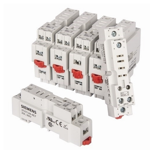 Product image for Siemens 3TX7144-4E7 120 VAC Din Rail Mount Screw Terminal Plug-In Relay Socket