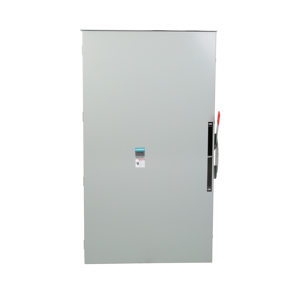 Siemens Industry DTNF367R 600 VAC/250 VDC 800 Amp 3-Pole 3-Wire NEMA 3R Heavy Duty Non-Fusible Safety Switch Siemens Industry DTNF367R 600 VAC/250 VDC 800 Amp 3-Pole 3-Wire NEMA 3R Heavy Duty Non-Fusible Safety Switch